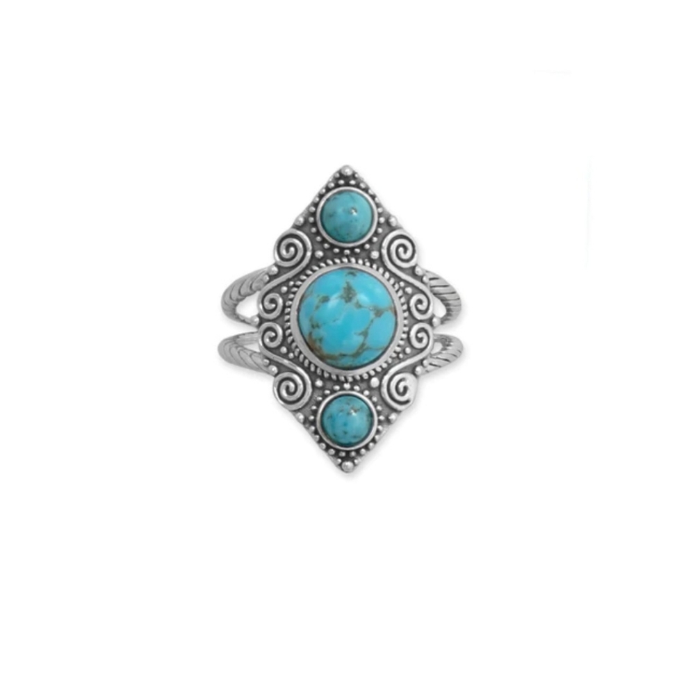 🥰 TRIPLE TURQUOISE RING